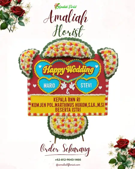 Papan Bunga Pernikahan Tewang Sangalang Garing